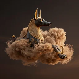 a cloud in the shape of anubis