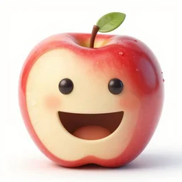 apple with a mouth
