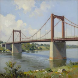 beautiful painting of sargent texas fm 4 5 7 bridge by olaf krans
