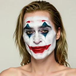 beautiful margot robbie portrait with joker makeup with faded outline, in the style of den yakovlev,, black and white realism drawing, hyper realistic, highly detailed