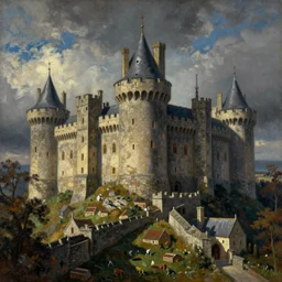 medieval castle, by alice neel