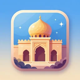 bazaar zouk oriantal full color sky shine place mosquet painting stylized cutout vector digital illustration video game icon global illumination ray tracing in borderlands by victo ngai, andreas rocha, john harris and feng zhu and loish and laurie greasley