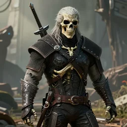 movie still of skeletor as letho in the witcher 2, gameplay, 8 k, hd
