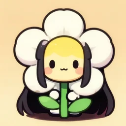 an adorable kawaii little flower featured on doom eternal girl by adrian smith and junji ito