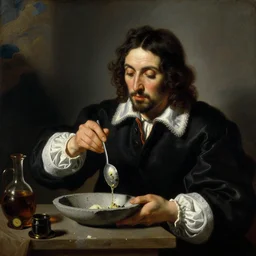 Ferdinand Magellan eating cement, oil on canvas, by Juan Luna