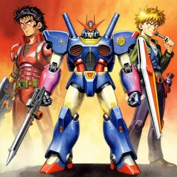 colourful mecha robot, art drew struzan, stanley artgem lau & zdzislaw beksinski