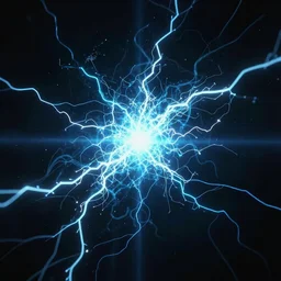 Loin made of electricity in Alex Grey style, cinematic, glowing, emitting light