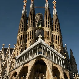 surrealist painting of sagrada familia by salvador dali
