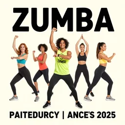 1880s zumba fitness art poster