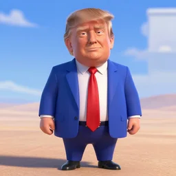 Donald Trump as a Pixar character