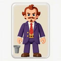 billy butcher, action figure, plastic toy, vector