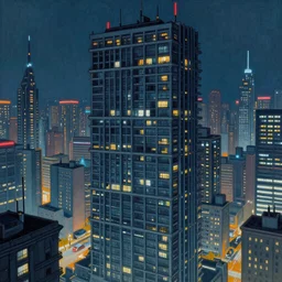 Margin of Silence painting in cyberpunk style, many small details, post-processing
