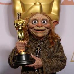 Gollum wins the Oscar of the best actor, a scene from the movie Lord of the Rings