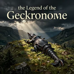 book title the legend of the geckronome book cover