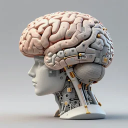 a statue constructing a mind / brain piece by piece, highly detailed, artstation, smooth, sharp focus, clean shaped colored artwork by kim jung gi, leonardo davinci, mc escher, moebius, cyberpunk