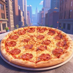 the city of manhattan built with pepperoni pizzas, pixar, disney