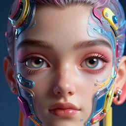 zarif, through eyes of artificial intelligence by bak, karo, high tech, detailed, concept art, realistic, trending on artstation, vibrant colors, redshift render,
