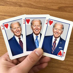 three Joe Biden’s playing cards in a nursing home, trending on Artstation