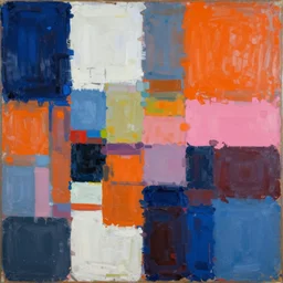 abstract lively painting in dark blue, white, orange, pink, painted by Pat Steir, Mark Rothko, Julian Schnabel, Helen Frankenthaler, and Hilma af Klint, abstract painting, color field painting. 8k, pastose, extreme detail, intricate detail, masterpiece