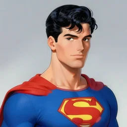 character concept portrait, 90's superboy, style digital painting, concept art, smooth, sharp focus, illustration, from Metal Gear, by Alex Ross