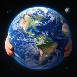 big chungus in space next to the planet Earth, digital art, highly-detailed