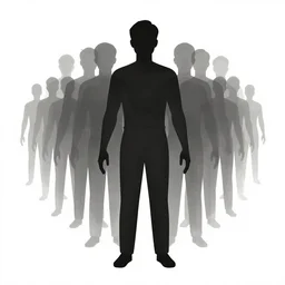 a picture that does not show a human being, but is an optical illusion, but many recognize a human being in the structures. it must be something with the shape that represents the shape of a human being.