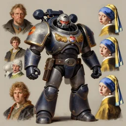 full character portrait max mad cyberpunk warhammer 4 0 k, medic sapper not the girl with the pearl earring character design, painting by gaston bussiere, katsuya terada, nc wyeth, greg rutkowski, craig mullins, vermeer, frank frazetta, mucha, tom of finland, trending on artstation, jeffery catherine jones, by norman rockwell