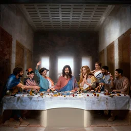 the last supper but everyone thought it was a sci-fi costume party