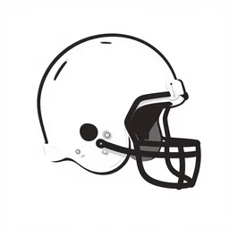 a simple textless logo for a beer. man wearing football helmet.