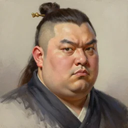 a head - on detailed oil portrait of a round - faced martial artist, by charlie bowater, lise deharme, wlop, trending on artstation, dungeon and dragons art, l critical role