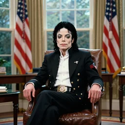 michael jackson as the president of the united states sitting in the oval office