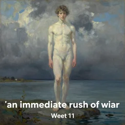 an ethereal esteban frances and peter doig painting titled'an immediate rush of water'