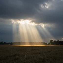 the field of strife, beams of light, striking, in the style of mcdonald's
