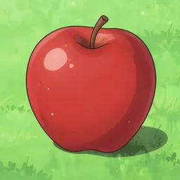 An anime red apple