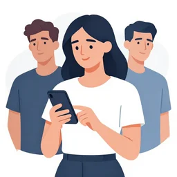 ui art of woman with smartphone, clean vector art by lois van baarle, ilya kuvshinov, kilian eng,