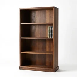 art deco bookshelf, professional product shot, isolated on a pure white background, centered, entire object in frame, sharp focus, soft studio lighting