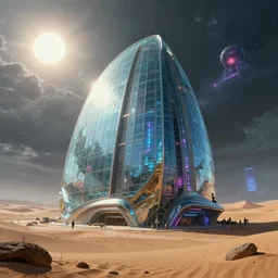 building by alvaro siza ( alvaro siza vieira ), futuristic desert anime made of glass azeroth evil fantasy galactic fisheye morning sun stormy neon signs hyperrealism sea uv light atlantis retrowave apocalyptic matte painting at winter meadow, archdaily, wallpaper, highly detailed, trending on artstation.
