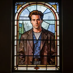 stained glass window of joey tribbiani