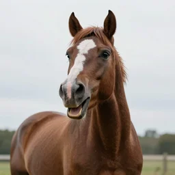 shocked and appalled horse with its open mouth agape