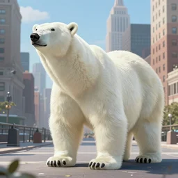 polar bear in new york, extremely detailed, sharp focus, wide view, full body shot, smooth, digital illustration, dan mumford, james jean, by ross draws, frank franzzeta, mcbess, sakimichan, brosmin, danton fadeev, steve simpson