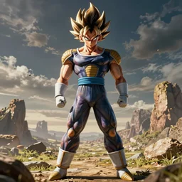 a fusion of broly and vegeta