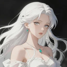 most beautiful girl, white hair, elegant, anime, fantasy, highly detailed, artstation, intricate, 4 k, art by studio ghibli and kyoto animation