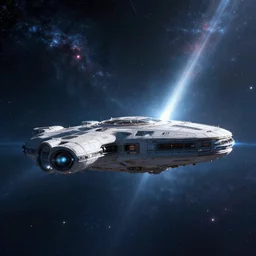 stranded starship, cosmic , cinematic light , sci-fi art