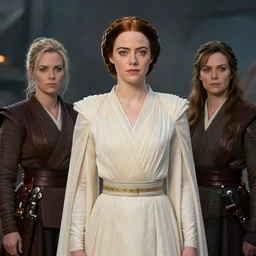 emma stone as princess leia in star wars, by magali villeneuve and william bouguereau
