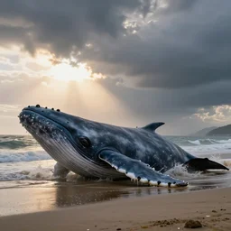 whale washed up on a beach