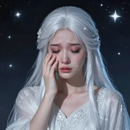 Universe's celestial God , is crying in tears and is very sad and sorrow , after creating humans