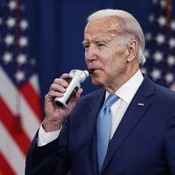 joe biden taking a breathalyzer