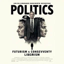 politics, futurism and conservatism, liberalism. movie poster