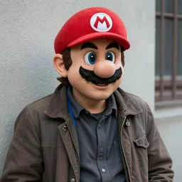 photo of mario as a homeless man, ultra realistic details