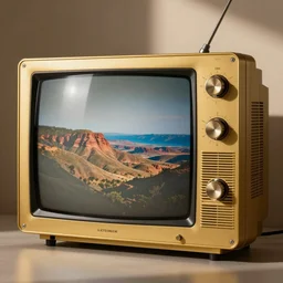 a commercial for an in - color tv by gold